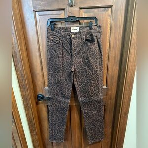 Boden Brown Leopard Print Jeans